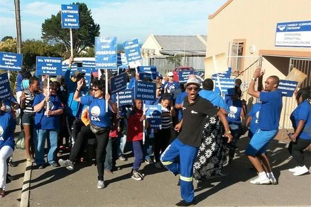 Rdl Riana de Coning tydens die Vryheidsdagoptog